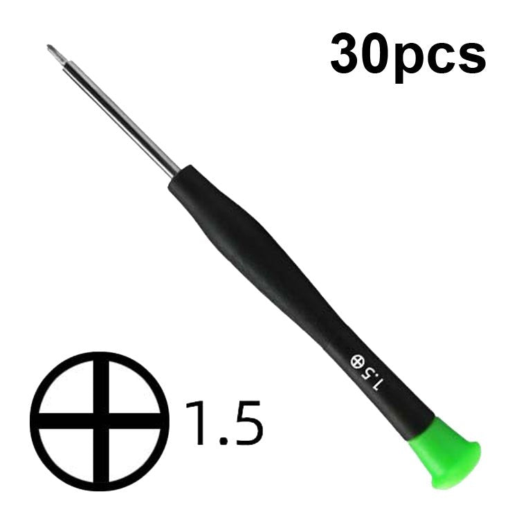 30pcs Color Hat Screw Batch Digital Mobile Phone Clock Maintenance Tool, 1.5 Phillips, 1.5 Straight, 0.8 Five Star, 0.6 Y Shape, T2 Hexagon, T5 Hexagon - ORIWHIZ