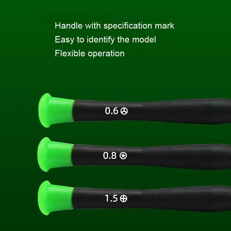 30pcs Color Hat Screw Batch Digital Mobile Phone Clock Maintenance Tool, 1.5 Phillips, 1.5 Straight, 0.8 Five Star, 0.6 Y Shape, T2 Hexagon, T5 Hexagon - ORIWHIZ