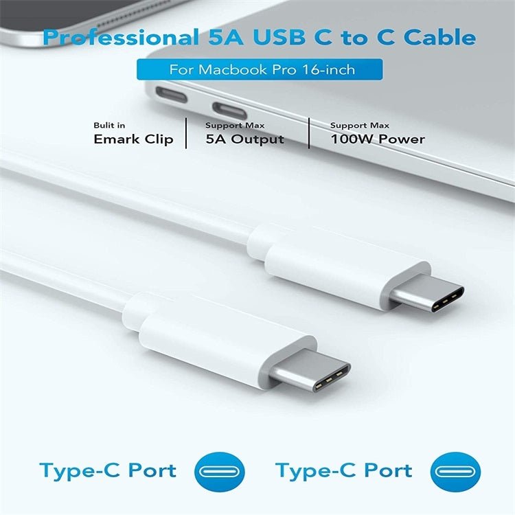30W USB - C / Type - C Laptop Portable Power Adapter with 1.8m USB - C / Type - C to USB - C / Type - C Charging Cable,, 30W UK Plug, 30W AU Plug, 30W US Plug, 30W EU Plug - ORIWHIZ