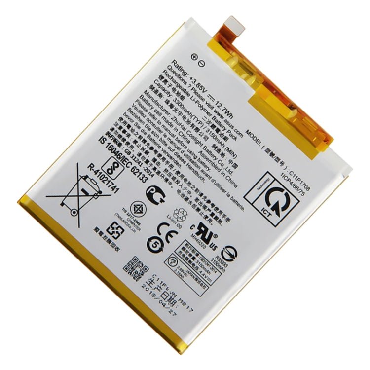 3150mAh Battery Replacement For ASUS ROG Phone 5 / 5Z ZE620KL X00QD ZS620KL Z01RD C11P1708, For ASUS ROG Phone 5 / 5Z - ORIWHIZ