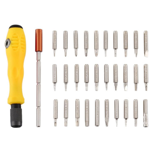 32 - in - 1 CRV Steel Mobile Phone Disassembly Repair Tool Multi - function Combination Screwdriver Set, Yellow, Gray Green, Red - ORIWHIZ