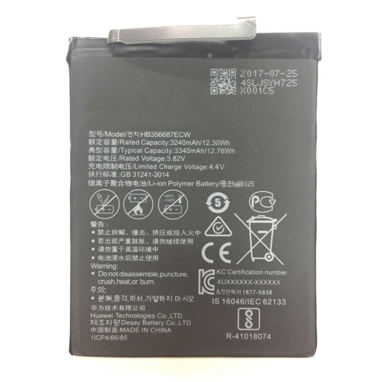 3240mAh Li - Polymer Battery HB356687ECW for Huawei nova 2 Plus / BAC - AL00 / Honor Play 7X, For nova 2 Plus - ORIWHIZ