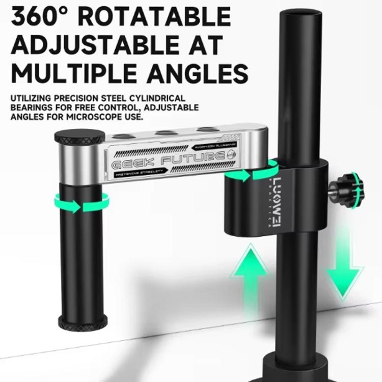 32mm Microscope Swing Arm Metal Universal Lifting and Stacking 360 Degree Single Arm Fixed Repair and Inspection Stand, GK01 - ORIWHIZ