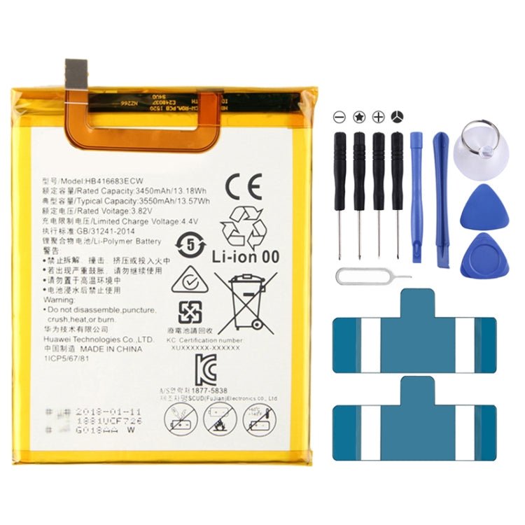 3450mAh Li - Polymer Battery HB416683ECW for Huawei Nexus 6 / H1511 / H151, For Nexus 6 - ORIWHIZ