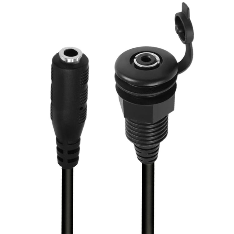 3.5mmTRS Stereo Thread Fixed Embedded Ground Plug Panel Audio Cable, Length: 0.3m, Male to Female, Female to Female - ORIWHIZ