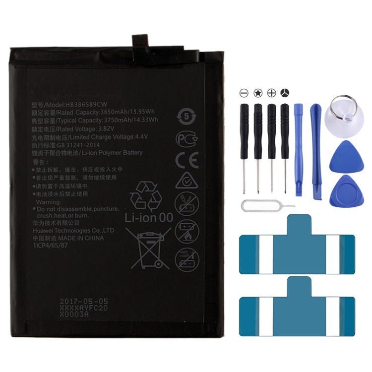 3650mAh Li - Polymer Battery HB386589ECW for Huawei P10 Plus / VKY - AL00, For P10 Plus - ORIWHIZ
