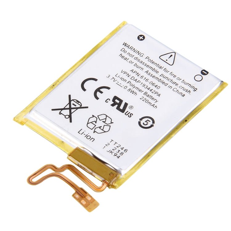 3.7V 220mAh Rechargeable Li - Polymer Battery for iPod nano 7th, For Apple iPod nano 7 - ORIWHIZ