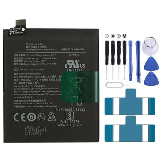 3800mAh BLP743 for OnePlus 7T Li - ion Polymer Battery, For OnePlus 7T - ORIWHIZ