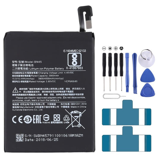 3900mAh BN45 for Xiaomi Redmi Note 5 Li - Polymer Battery, For Redmi Note 5 - ORIWHIZ