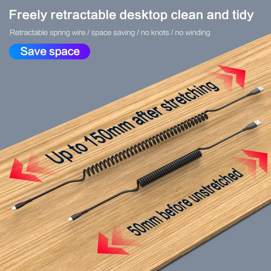 3A Type - C / USB - C Spring Charging Data Cable, Type - C - ORIWHIZ
