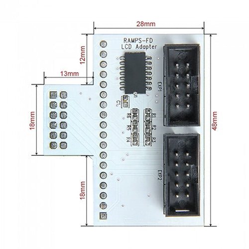 3D Printer LCD Panel Adapter for RAMPS - FD - ORIWHIZ