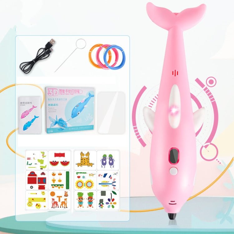 3D Printing Pen Three - Dimensional Painting Graffiti Brush, Dolphin Pink - ORIWHIZ