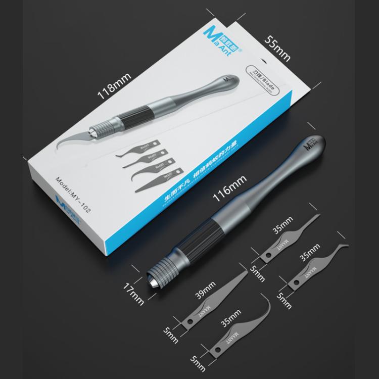 4 In 1 Blade Pry IC / CPU Hard Disk Blade Cell Phone Motherboard Repair Scraping Gum Degumming Tools, MY - 102 - ORIWHIZ