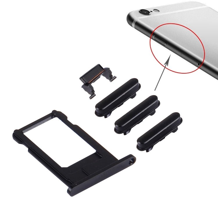 4 in 1 for iPhone 6s (Card Tray + Volume Control Key + Power Button + Mute Switch Vibrator Key), For iPhone 6s - ORIWHIZ