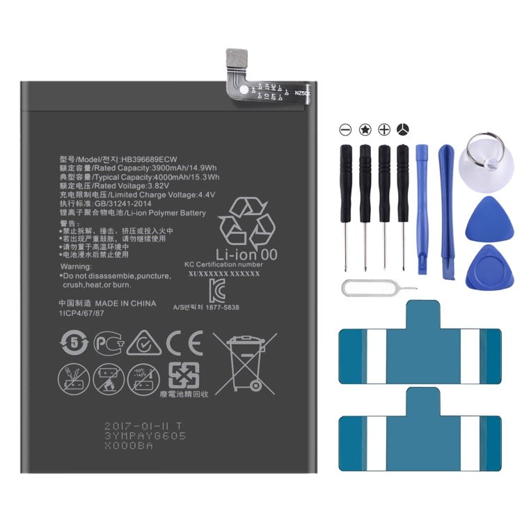 4000mAh HB396689ECW Li - Polymer Battery Replacement for Huawei Y7 Prime / Y7 2017 / Enjoy 7 Plus, For Huawei Y7 Prime - ORIWHIZ