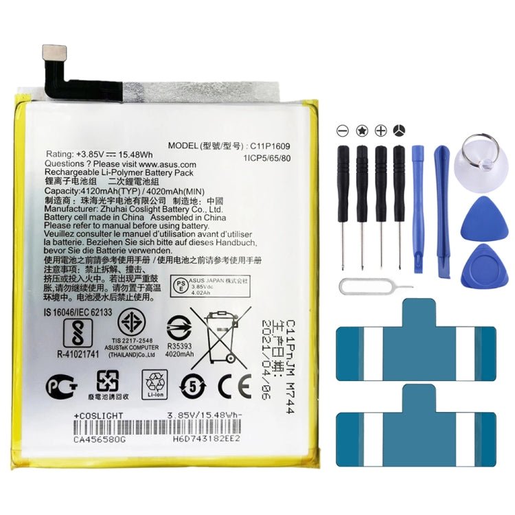 4020mAh C11P1609 Li - Polymer Battery for Asus Zenfone 3 Max ZC553KL, For Asus Zenfone 3 Max ZC553KL - ORIWHIZ