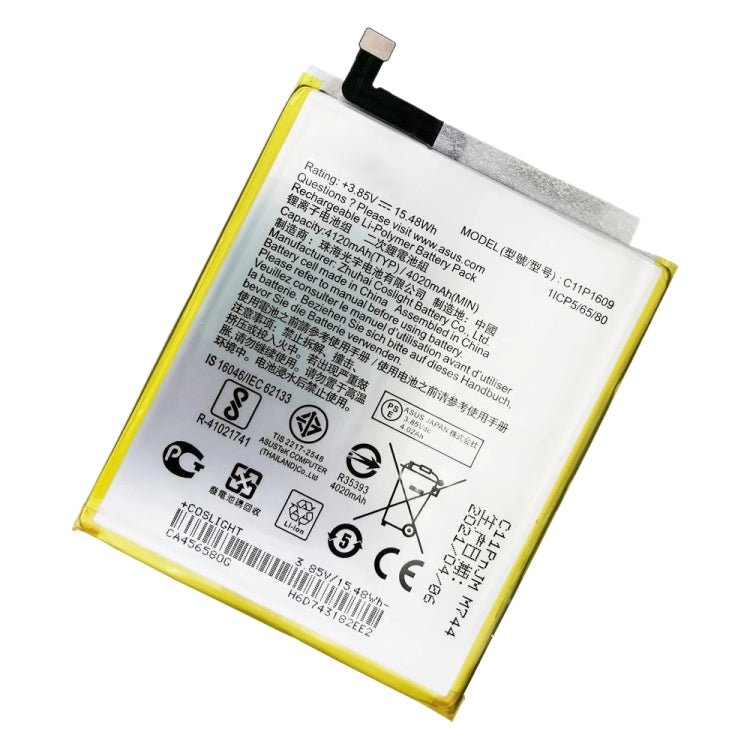 4020mAh C11P1609 Li - Polymer Battery for Asus Zenfone 3 Max ZC553KL, For Asus Zenfone 3 Max ZC553KL - ORIWHIZ