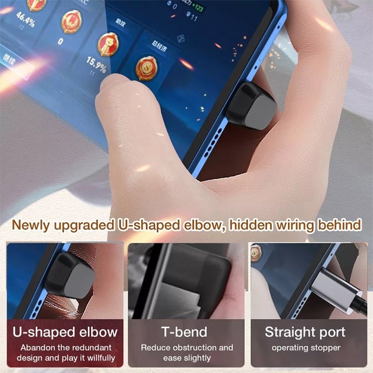 40Gbps USB - C / Type - C 4.0 Male to Female Adapter, Type - C 4.0 M to F Dual Elbow - ORIWHIZ
