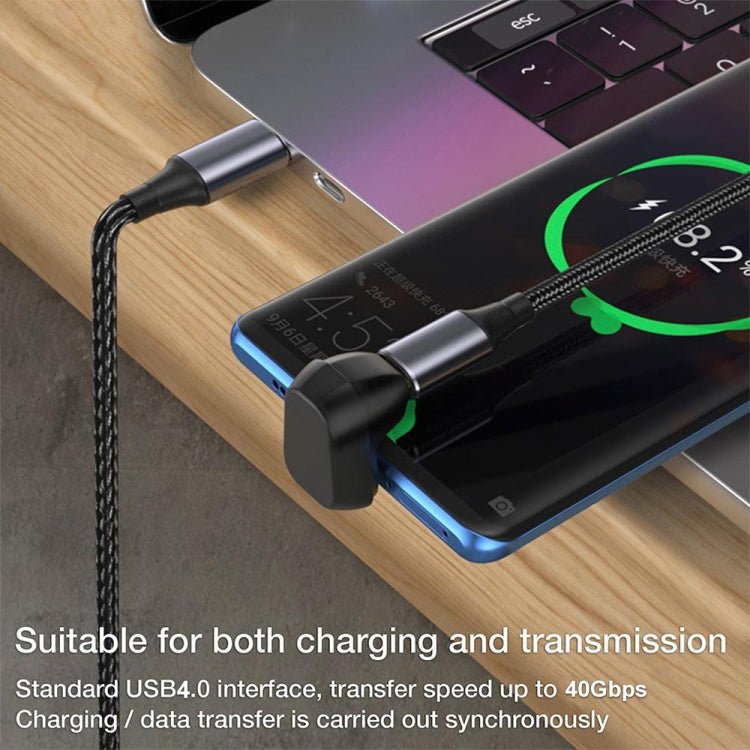 40Gbps USB - C / Type - C 4.0 Male to Female Adapter, Type - C 4.0 M to F Dual Elbow - ORIWHIZ