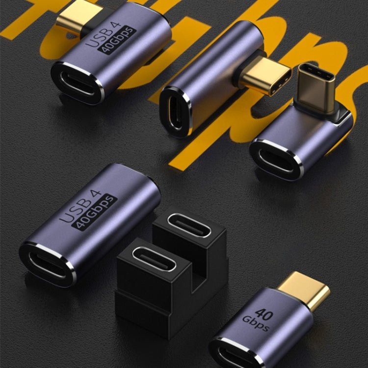 40Gbps USB - C / Type - C Male to Female Elbow Adapter, Type - C 4.0 M to F Elbow 1 - ORIWHIZ