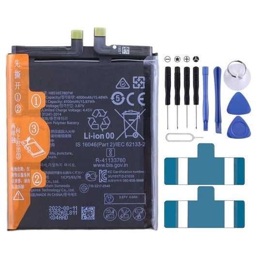 4100mAh Battery Replacement For Huawei P50 ABR - AL00 ABR - AL80 / P50E ABR - AL60 ABR - AL90 HB516578EFW, For Huawei P50 - ORIWHIZ
