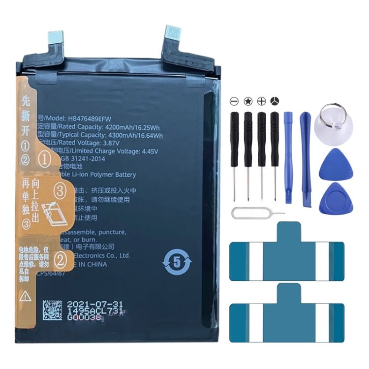 4200mAh Battery Replacement For Honor 50 / 60 SE / Nova 9 / NAM - AL00 NTH - AL00 GIA - AN00 HB476489EFW, For Honor 50 / 60 SE / Huawei Nova 9 - ORIWHIZ