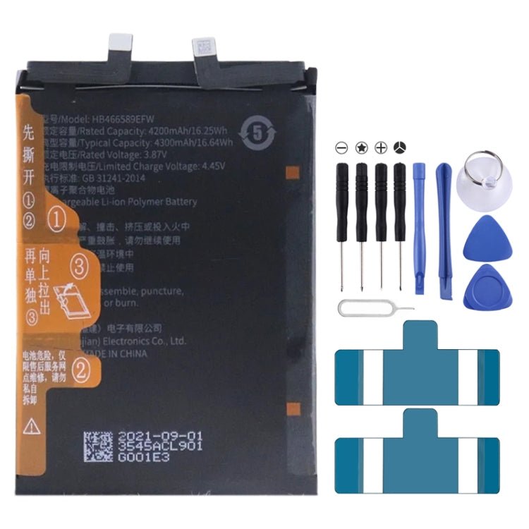 4200mAh Battery Replacement For Honor 50 Lite / Huawei Nova 8i NTN - LX1 NEN - LX1 4300mAh HB466589EFW - ORIWHIZ