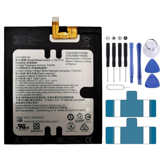 4250mAh L15D1P32 Li - Polymer Battery for Lenovo Tab3 8 Plus TB - 8703F 8703N 8703X, For Lenovo Tab3 8 Plus - ORIWHIZ