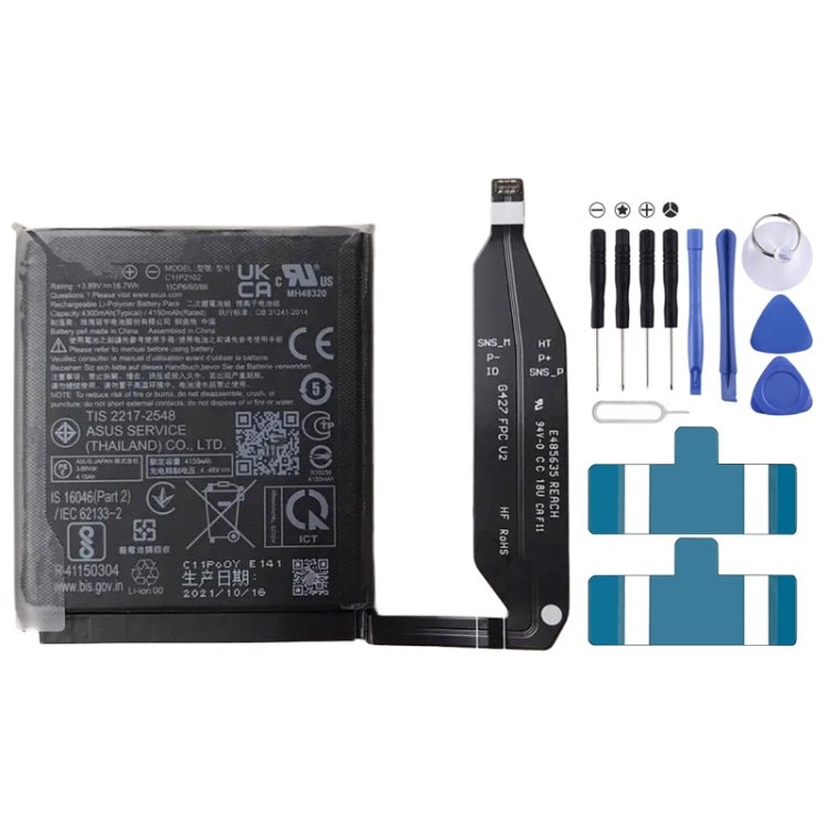 4300mAh Battery Replacement For ASUS Zenfone 9 ZS696KS C11P2102, For ASUS Zenfone 9 - ORIWHIZ