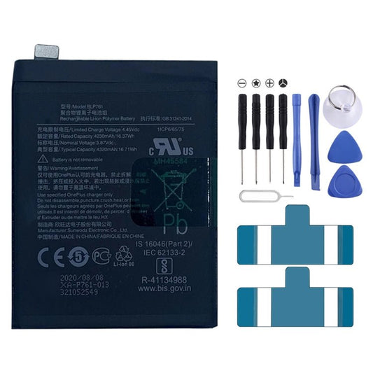4320mAh BLP761 for OnePlus 8 Li - ion Polymer Battery, For OnePlus 8 - ORIWHIZ