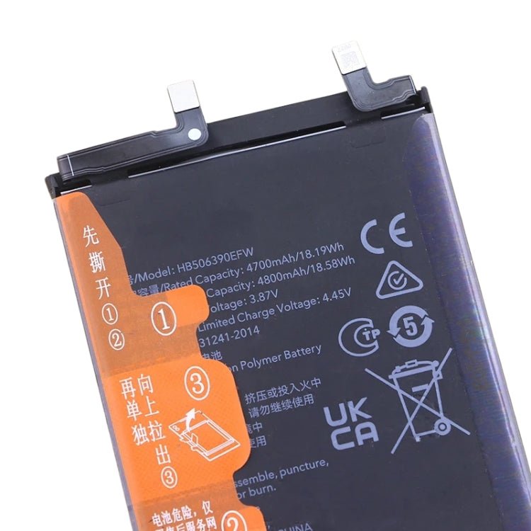 4800mAh Battery Replacement For Honor 70 FNE - AN00 / 80 Pro / 80 GT AGT - AN00 ANB - AN00 HB506390EFW, For Honor 70 / 80 Pro / 80 GT - ORIWHIZ
