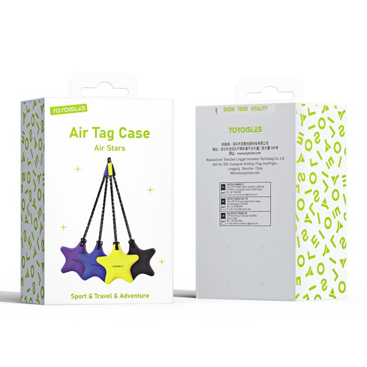 4pcs YOYOISLES Air Stars Series EVA Keychain Locator Protective Case, For Airtag - ORIWHIZ