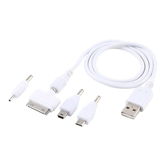 5 in 1 Multi - function Data Cable with 4 Adapters, Suitable for Mico USB / HDMI / Nokia 2.0 / iPhone 4, 5 in 1 - ORIWHIZ