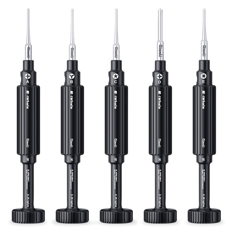 5 in 1 QianLi iWhale Special S2 Steel Magnetic Torque 3D Screwdriver, A/B/C/D/E - ORIWHIZ