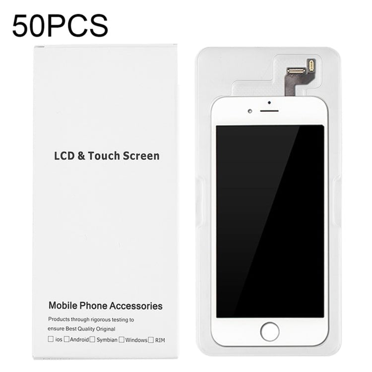 50 PCS Cardboard Packaging White Box for iPhone 6s & 6 LCD Screen, 6s & 6 Packing Box - ORIWHIZ