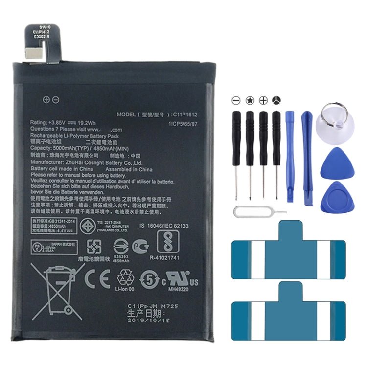 5000mAh C11p1612 Li - Polymer Battery for Asus Zenfone 4 Max Pro / Zenfone 4 Max Plus / Zenfone 3 Zoom ZE553KL, For Asus Zenfone 4 Max Pro - ORIWHIZ
