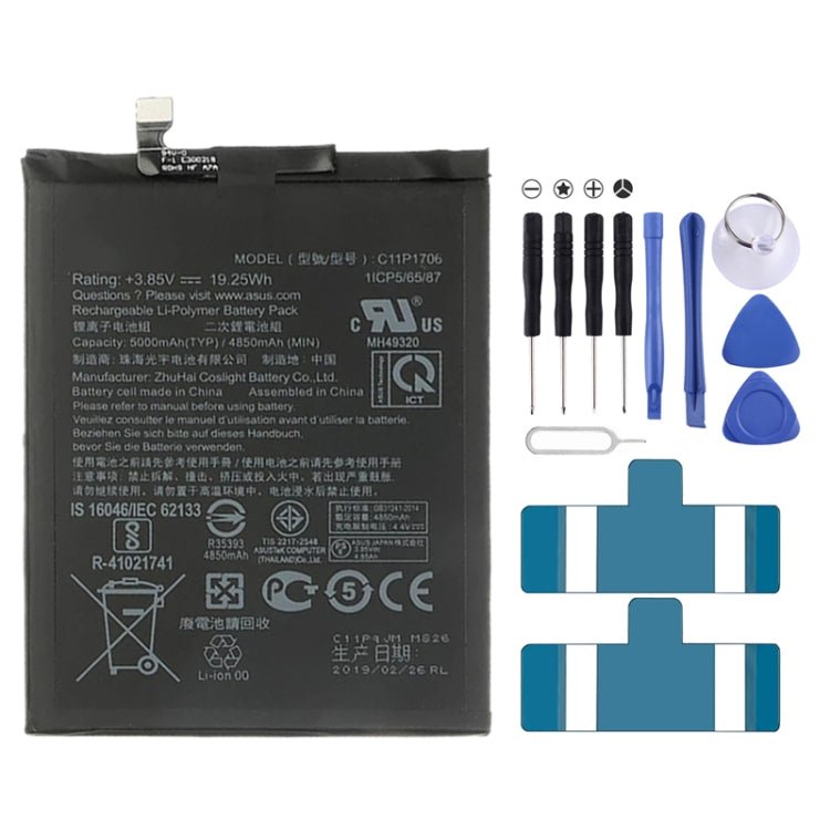 5000mAh C11P1706 Li - Polymer Battery for Asus Zenfone Max Pro (M1) ZB601KL, For Asus Zenfone Max Pro (M1) ZB601KL - ORIWHIZ