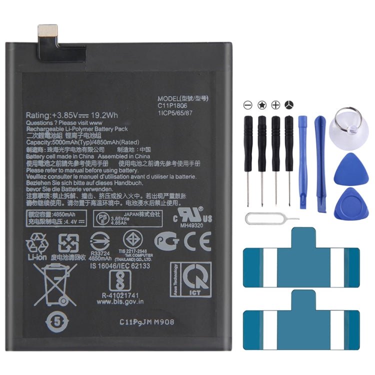 5000mAh C11P1806 for Asus ZenFone 6 ZS630KL Li - Polymer Battery, For Asus ZenFone 6 ZS630KL - ORIWHIZ