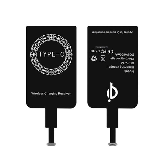 5V 800mA Qi Standard Wireless Charging Receiver with USB - C / Type - C Port, For Type - C Phones - ORIWHIZ