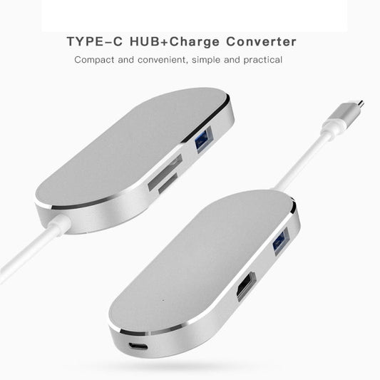 6 in 1 Hub USB - C / Type - C to USB - C / Type - C & HDMI & SD & TF & 2 USB Adapter - ORIWHIZ