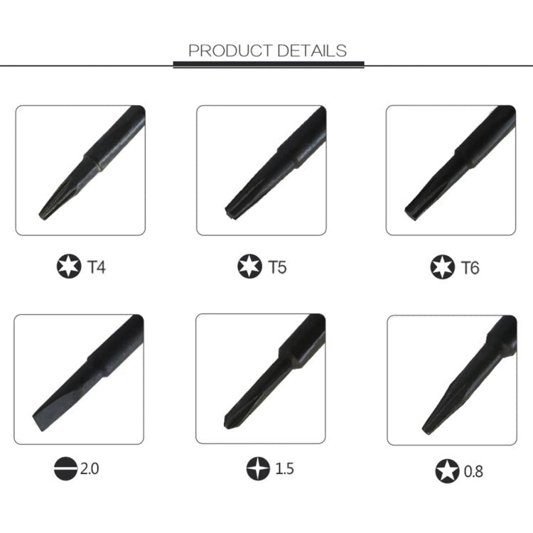 6 in 1 Precision Screwdriver Set Magnetic Electronic Screwdrivers Set for Mobile Phone Notebook Laptop Tablet, 9901S - ORIWHIZ