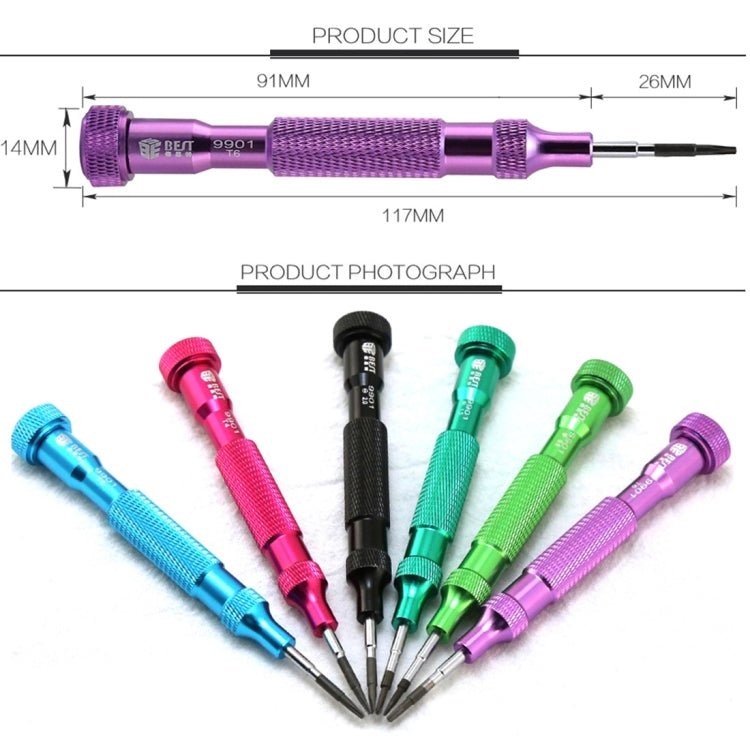 6 in 1 Precision Screwdriver Set Magnetic Electronic Screwdrivers Set for Mobile Phone Notebook Laptop Tablet, 9901S - ORIWHIZ