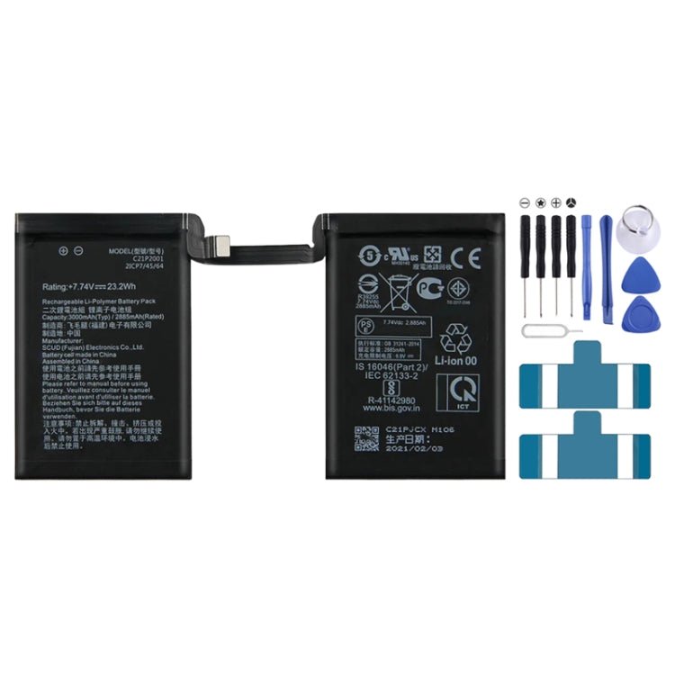 6000mAh Battery Replacement For ASUS ROG Phone 5 / 5s Pro ZS673KS I005DA I005DB C21P2001, For ASUS ROG Phone 5 / 5s Pro - ORIWHIZ