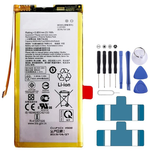 6000mAh C11P1901 for ASUS ROG Phone II Li - ion Battery, For ASUS ROG Phone II - ORIWHIZ