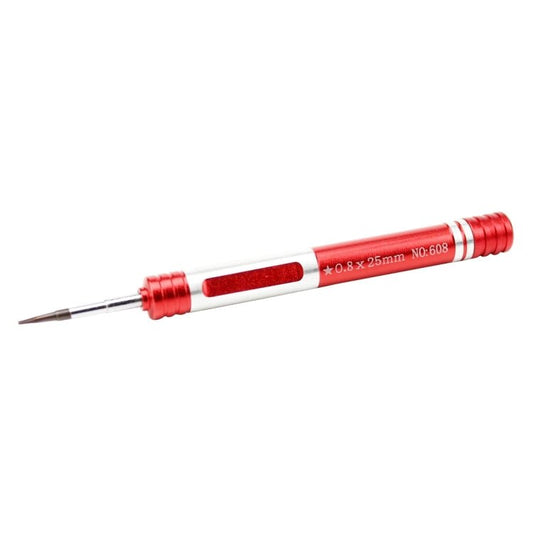 608 - 0.8 Pentalobe 0.8 Screwdriver for iPhone Charging Port Screws, 0.8 Pentalobe (Red) - ORIWHIZ