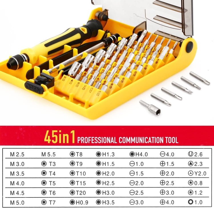 6089, 45 in 1 Screwdriver Repair Tool Set, 45 in 1 (6089) - ORIWHIZ