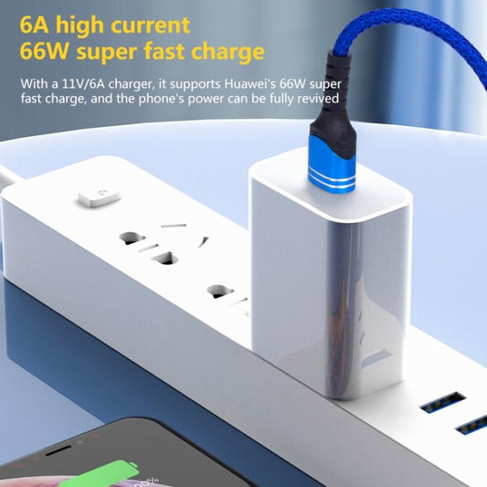 6A Woven Style USB Charging Cable, Cable Length: 1m, USB - C / Type - C, Micro USB, 8 Pin - ORIWHIZ