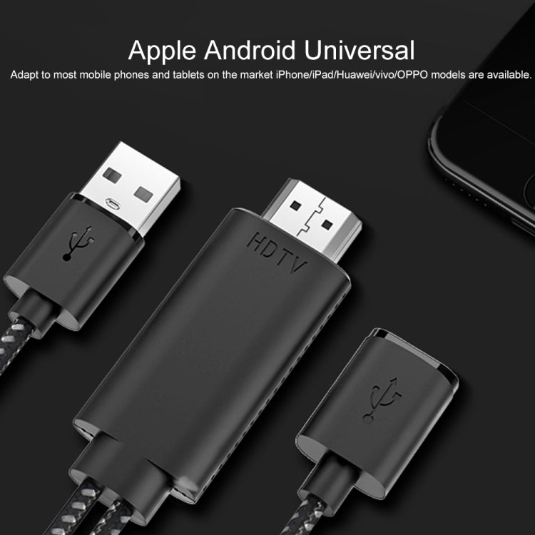7563s USB - C / Type - C Female to 2K HDMI Male HD Video Adapter Cable, Cable Length: 1m - ORIWHIZ