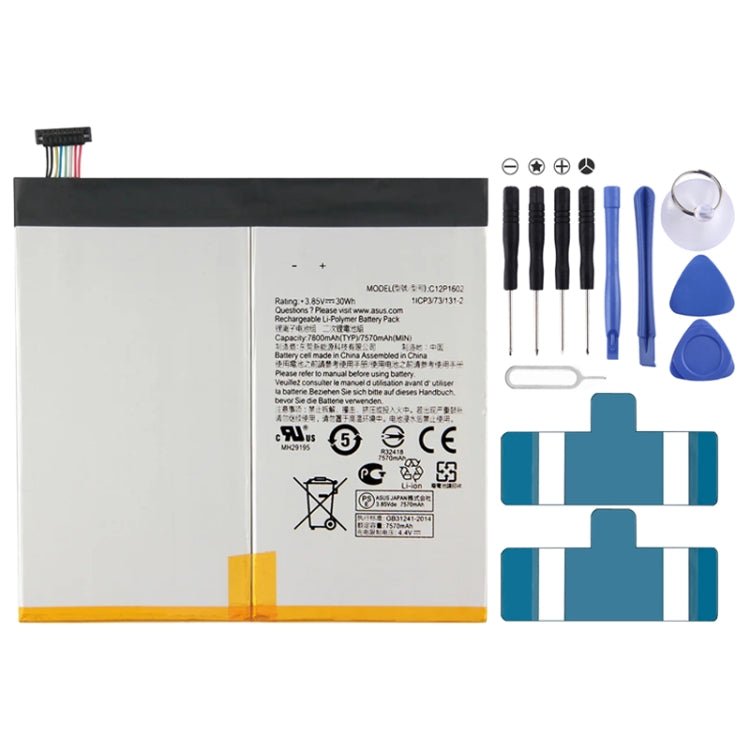 7800mAh Battery Replacement For ASUS ZenPad Z10 ZT500KL C12P1602, For ASUS ZenPad Z10 - ORIWHIZ