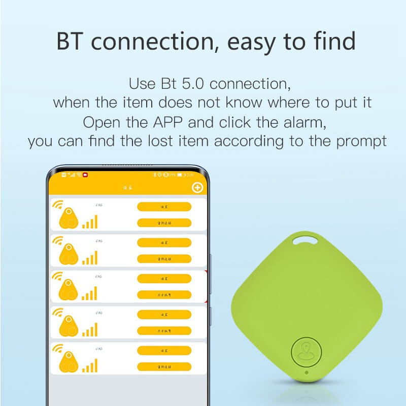 Rhombus Bluetooth anti-lost device Smart alarm Two-way positioning Pet key Bluetooth anti-lost device Wholesale
